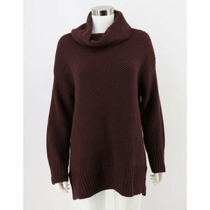 Sanctuary NEW Size Small Cowl Neck Waffle Knit Tunic Sweater Amethyst Purple